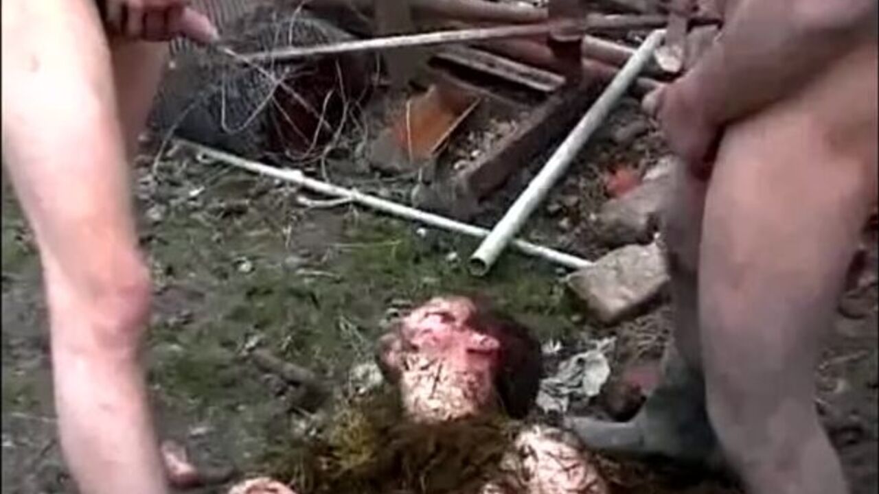 Watch these filthy pigs get their dirty scats out and pee on like filthy pigs