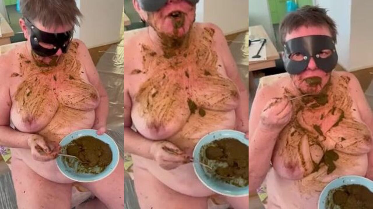 Watch her submissive eat her own filth like a filthy slut in CSE