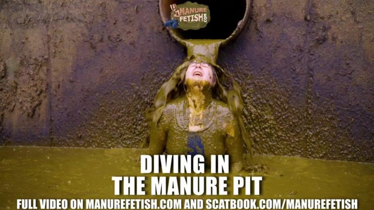 Watch this filthy slut scat in the Manure Pit and get drenched in her own filth
