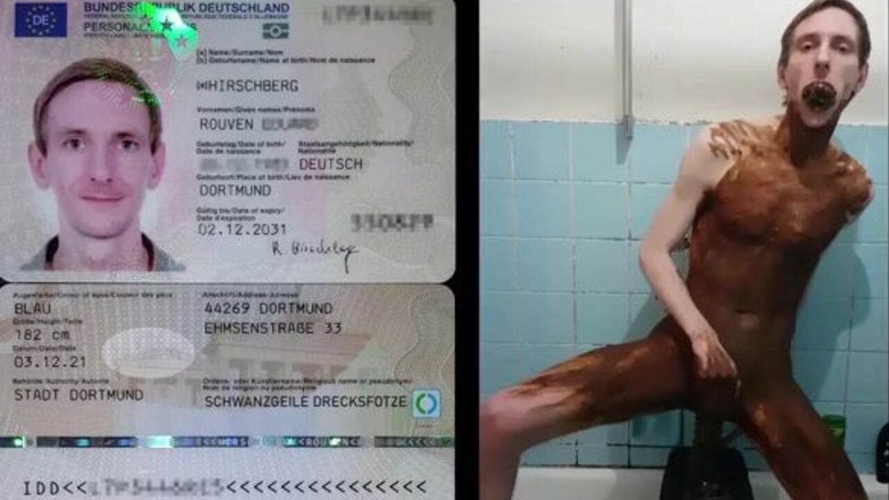 German amateur slut smeared with anal fagot & joins in on the fun