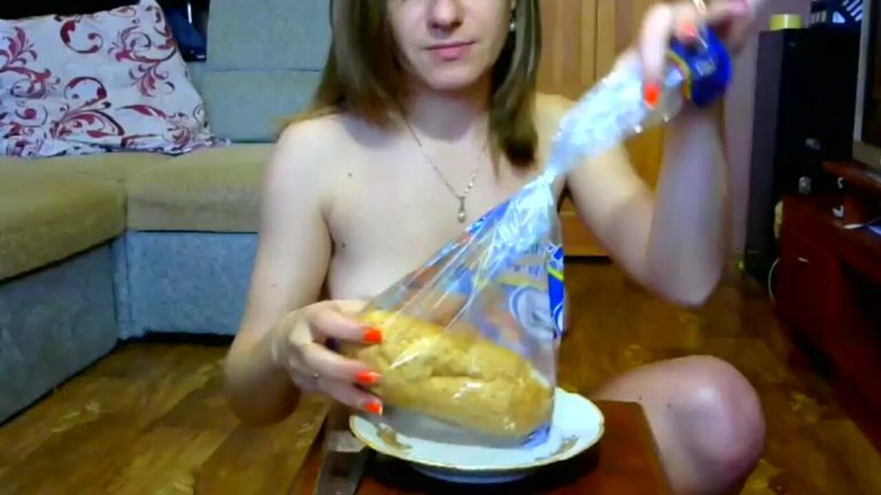 Hot scat women share a hot meal with a hot sandwich