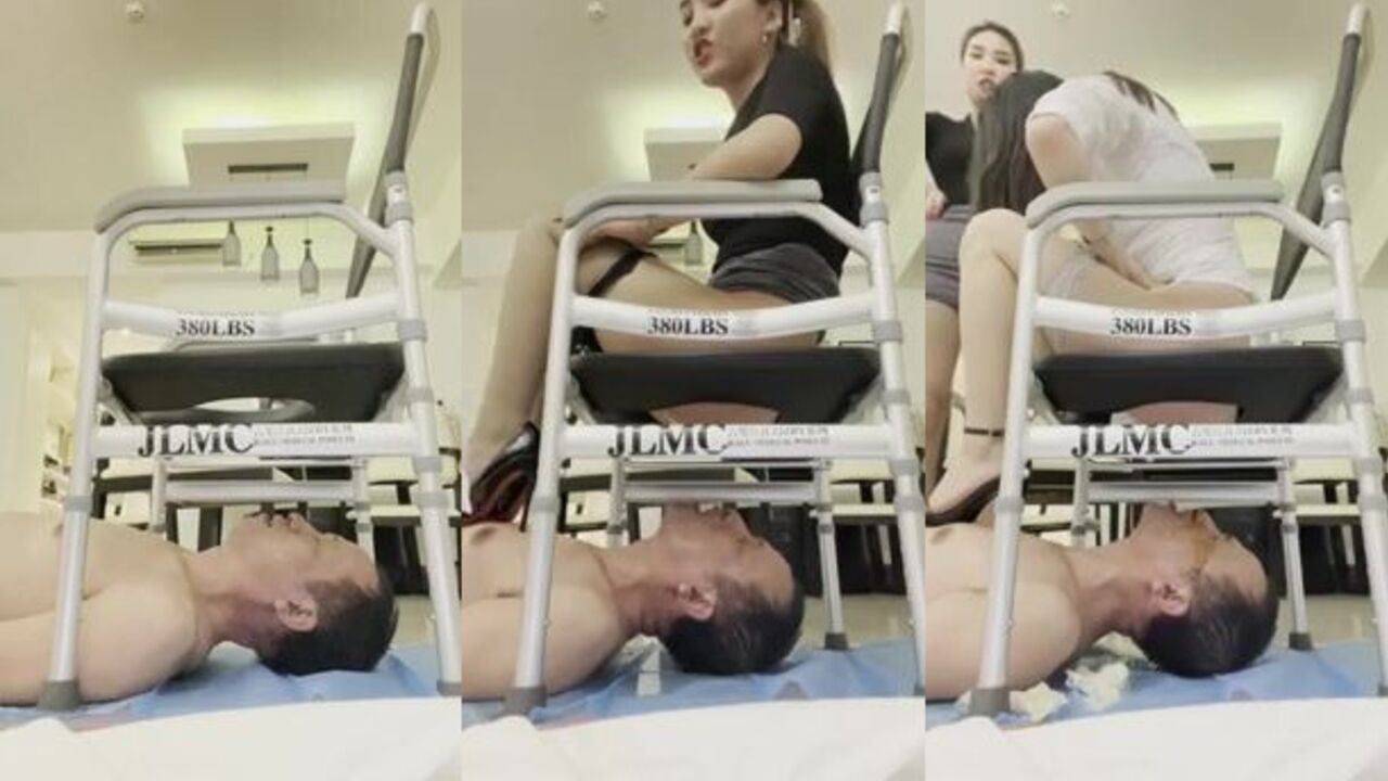 Watch this Chinese slut gulp down every last drop of her own piss and scat in this hilarious scat video