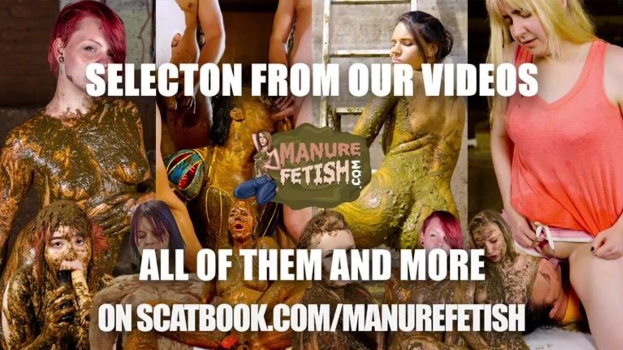 Kinky manure fetish scat video with scat girls and cowhands