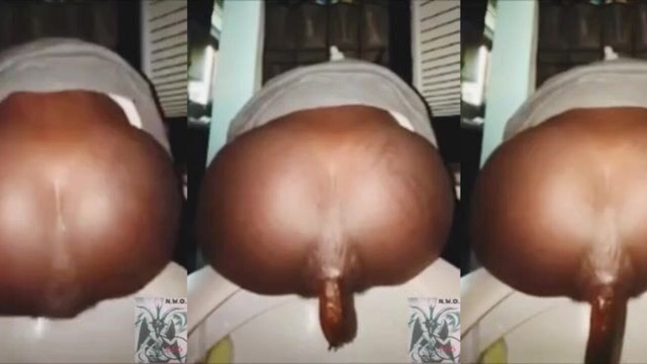 Nasty submissive Nigerian loves making her master's scat videos for her filthy ass
