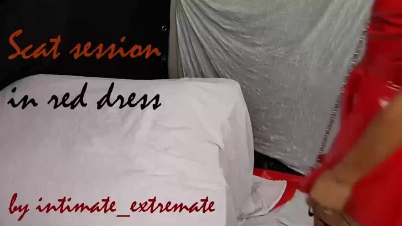 ThisVidcom's Red Dress-clad slut gets a hardcore scat session in her video