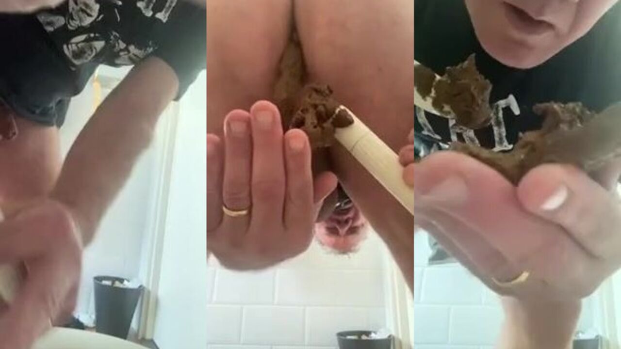 Watch this Amsterdam dude devour his own jizz and play with it like a pro