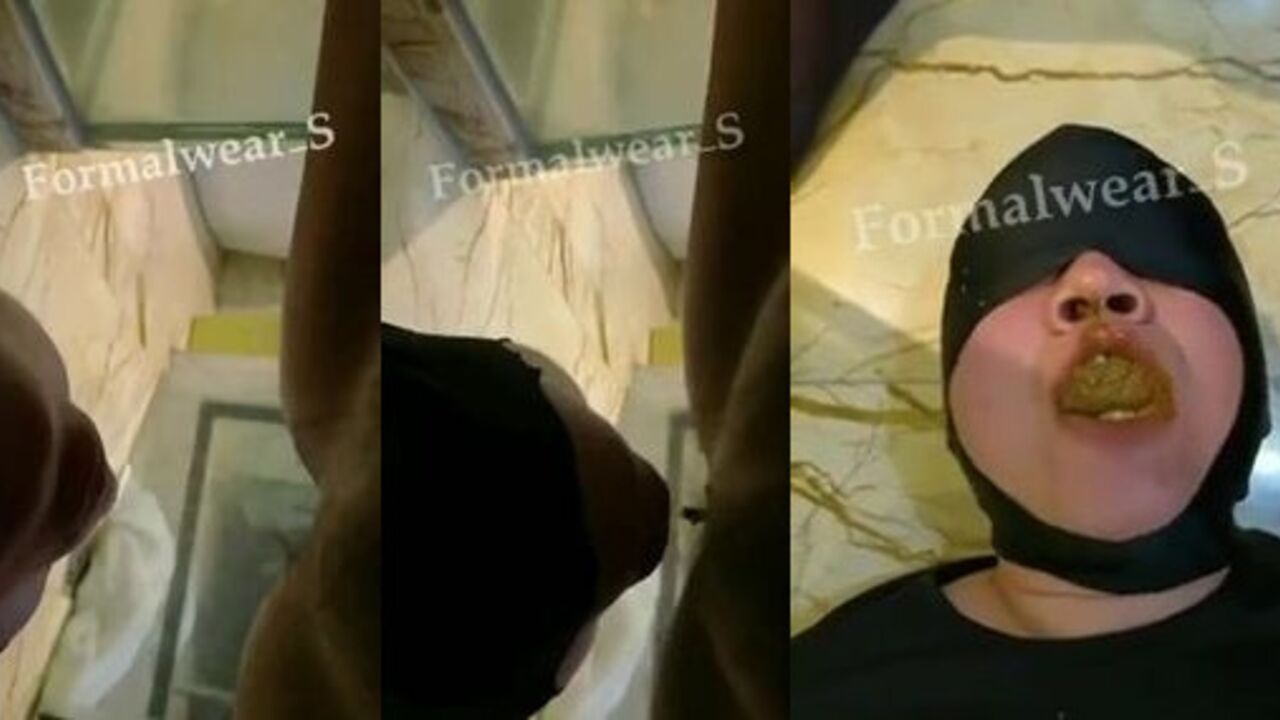 Watch as a scat-hungry guy eats it all up and serves it to his buddies