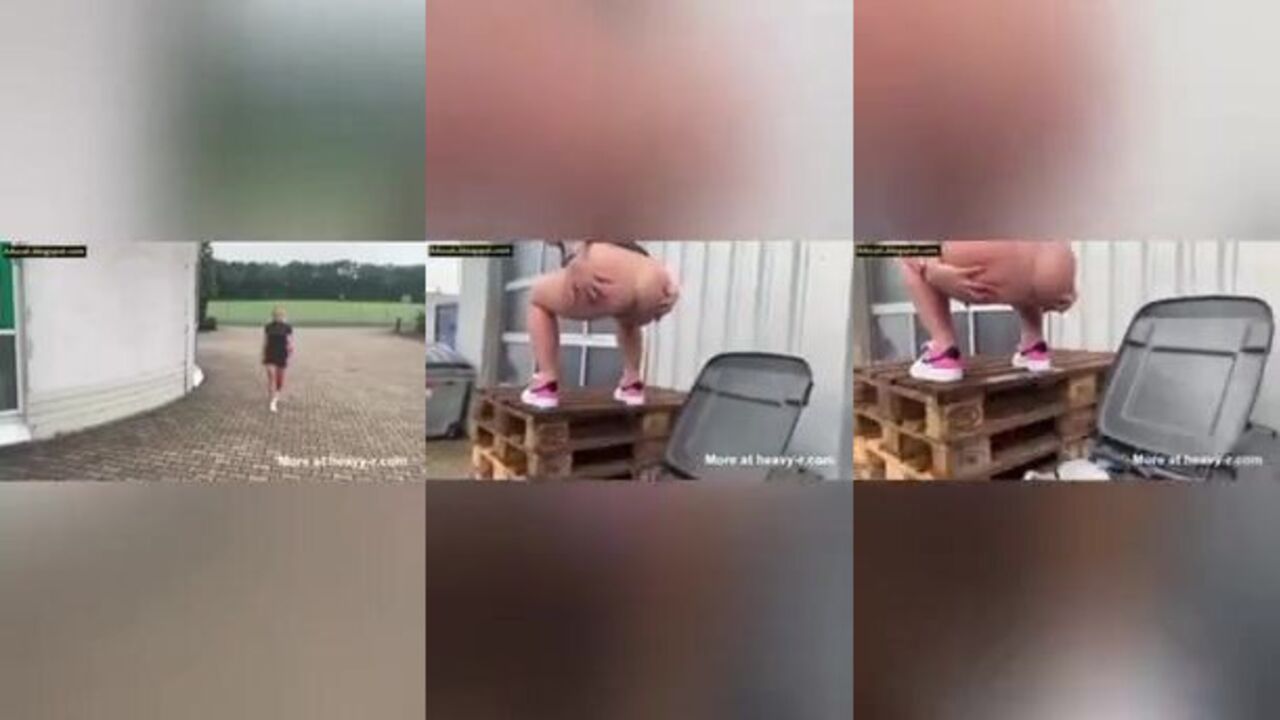 Blonde slut with massive tits gets a canful of her own scat