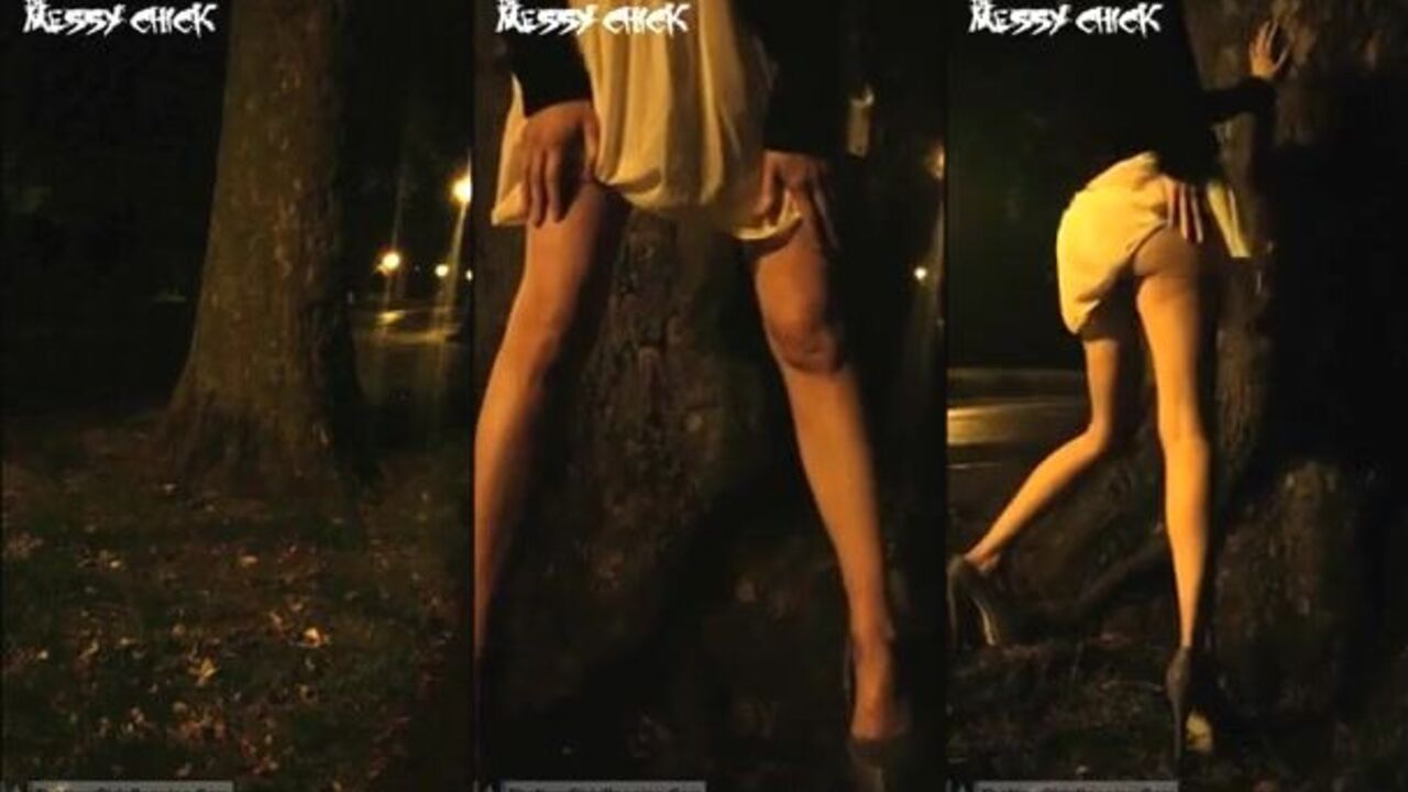Watch this scat porn video of a park-clad girl peeing in the middle of the night