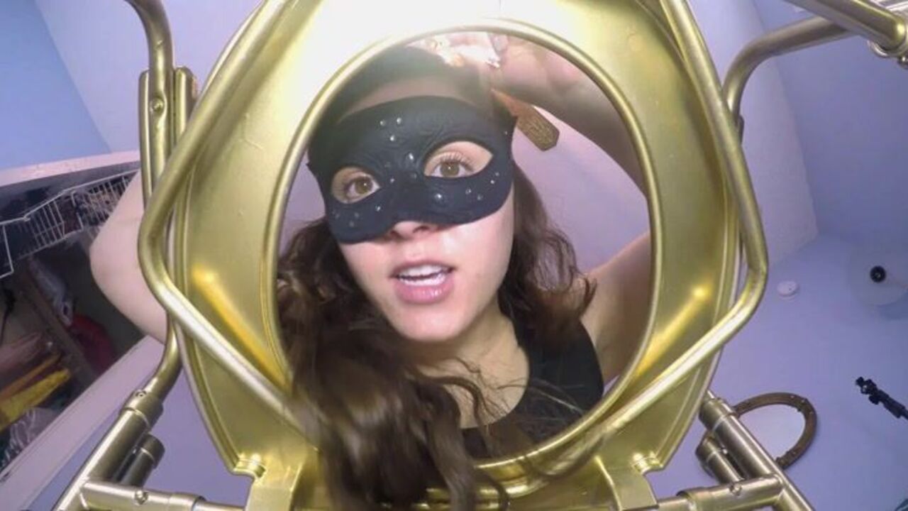 Watch this kinky slave scat and piss like a pro in her own video!