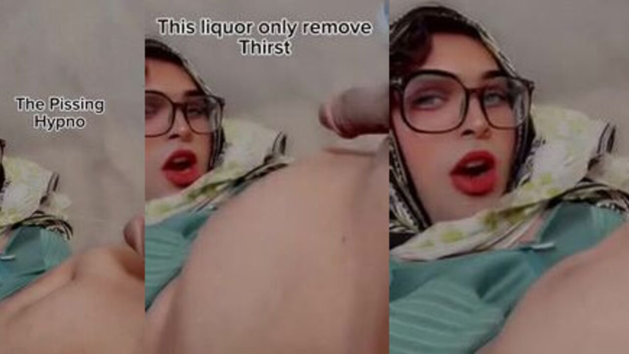 Watch this sissy maid get drenched in pee while serving human toilets