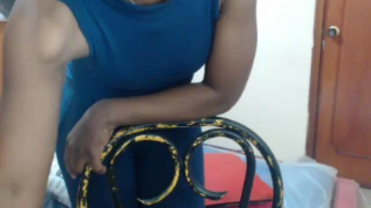 Watch this stunning ebony slut get her scat pounded and made to spit for more!