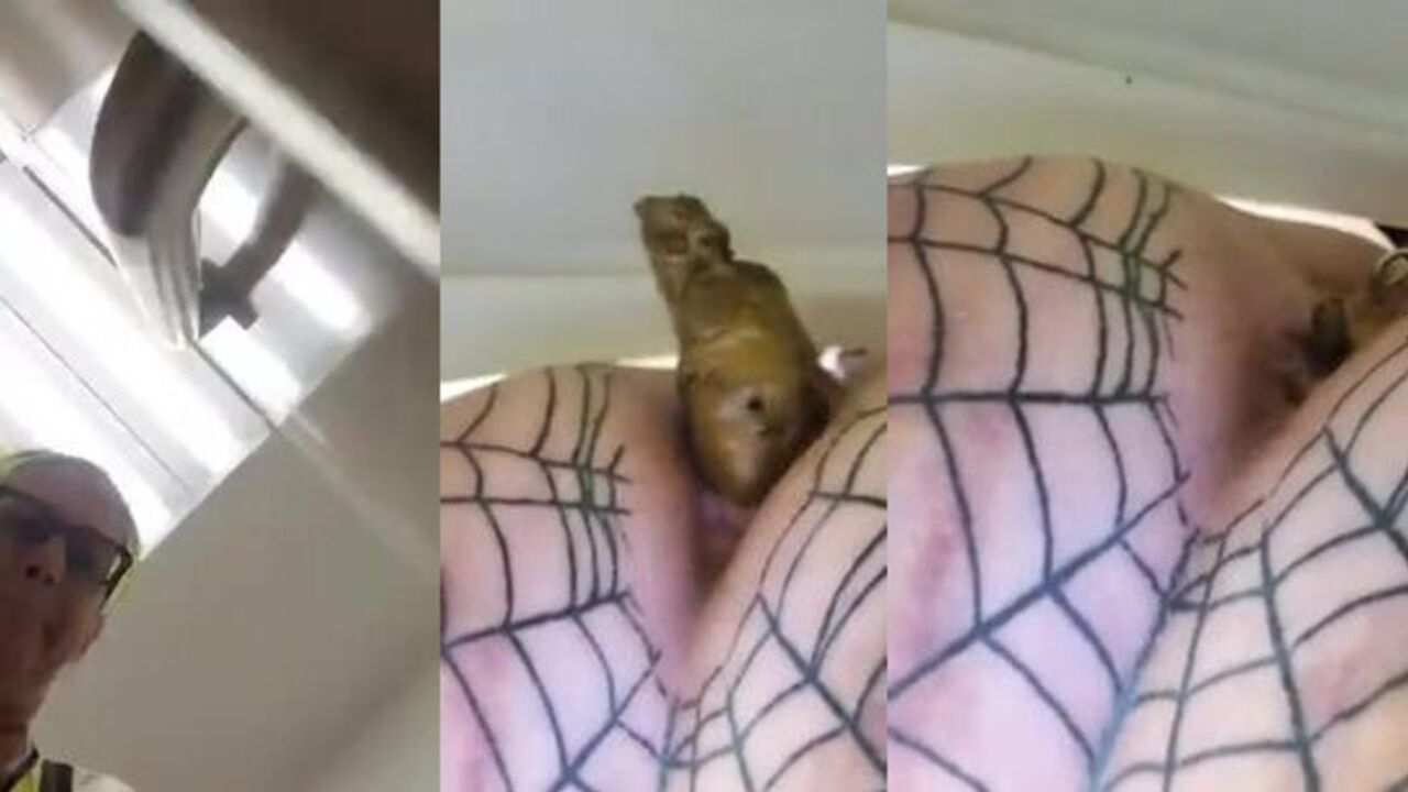 Watch this kinky slut shitting and getting herself off in a scat video