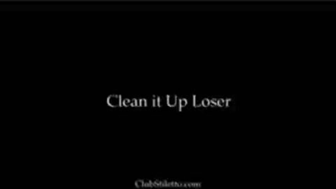 Clean up your mess, loser - scat porn video with a dirty slut