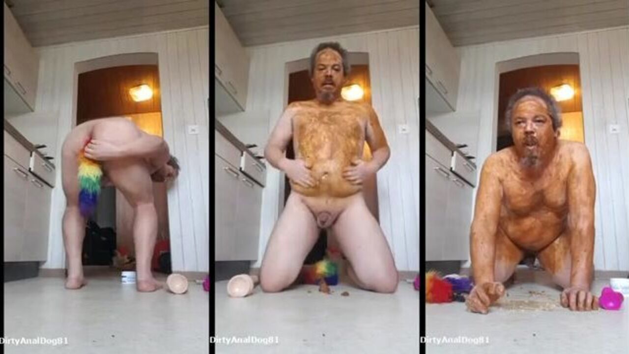 Watch me get a mouthful of my own scat and get a taste of my own asshole