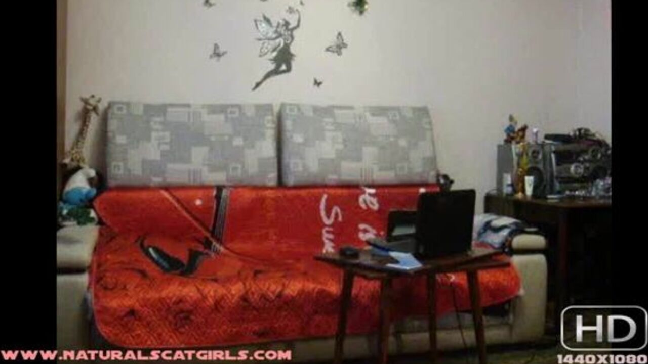 Watch this slim babe double-stuffed with scat and scat porn