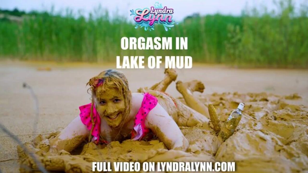 Watch these filthy mud sluts orgasm hard in the lake of mud