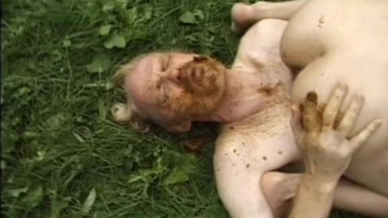 Watch these kinky garden sluts get filthy with scat and filthy with each other