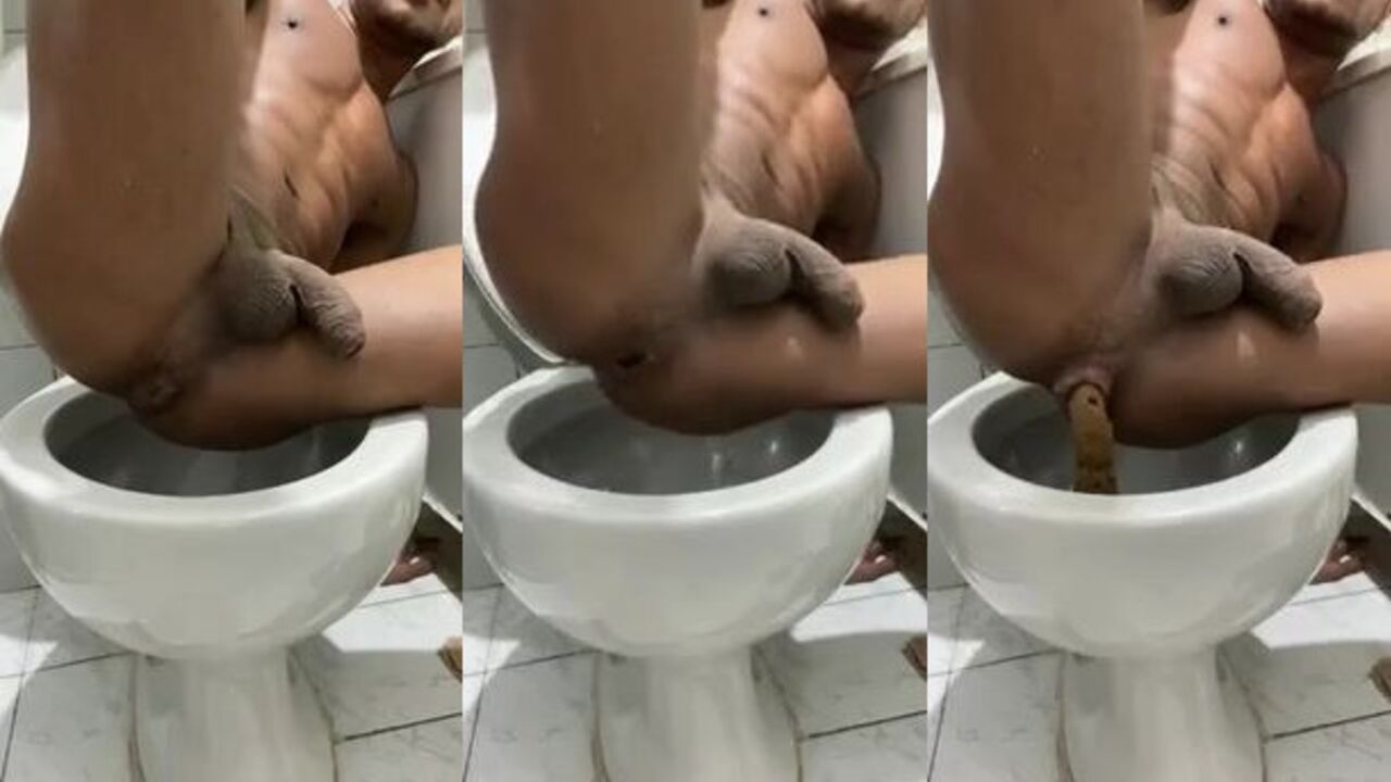 Watch this black hunk with a scat fetish get off on solo play and golden showers