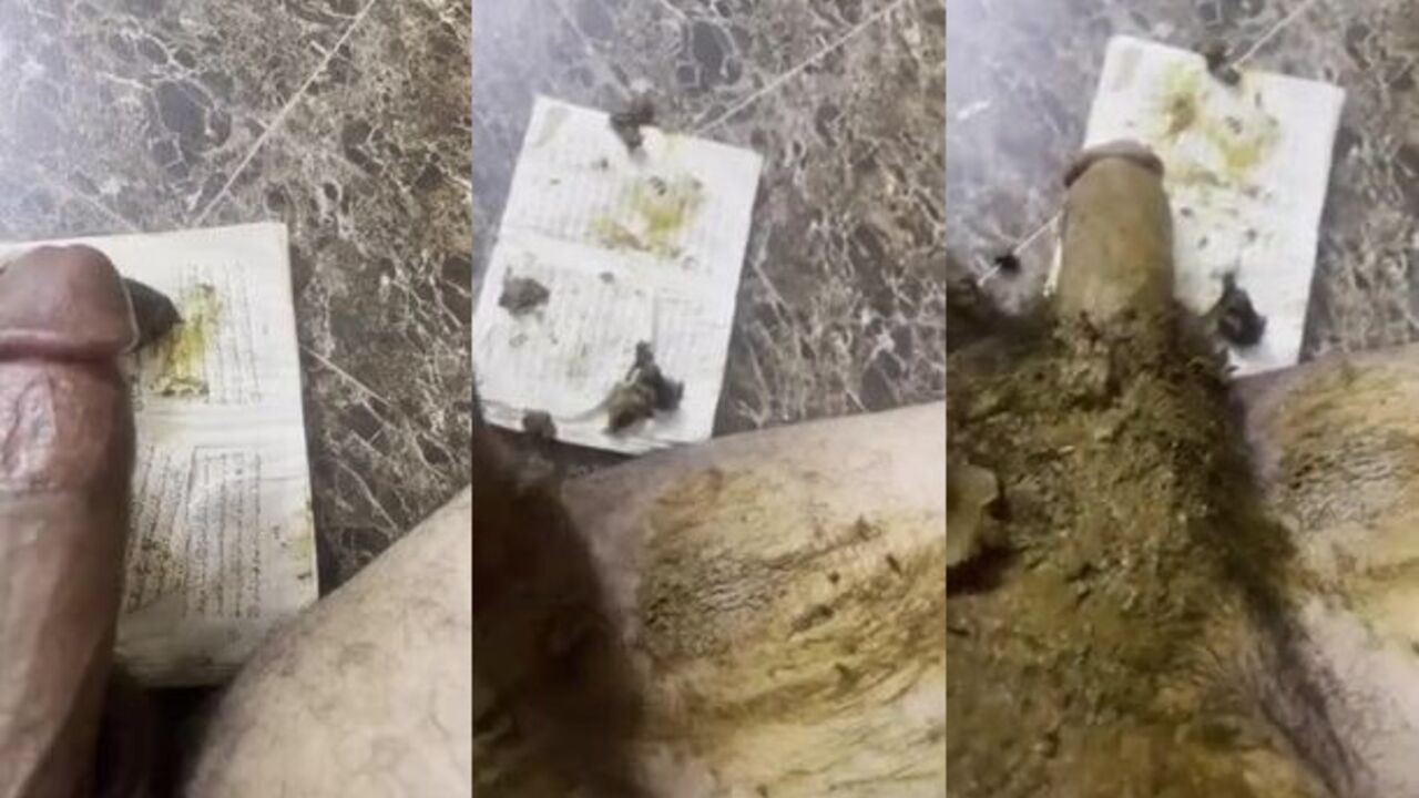 Muslim slut with scat takes it all in - raw and dirty!