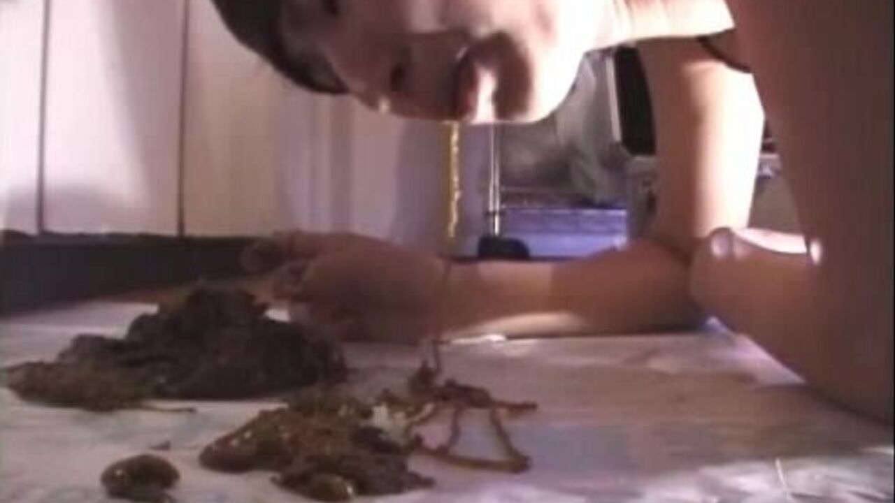 Watch this filthy slut double-stuffed and humiliated in her dinner time video