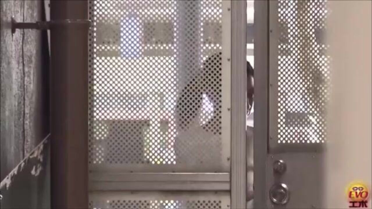 Watch this well-dressed woman get a dirty surprise in the alley