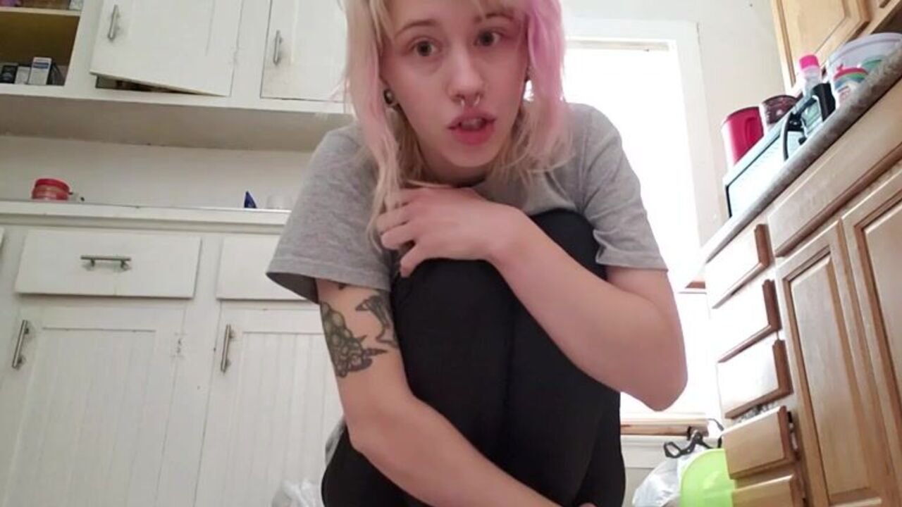 Watch this blonde cutie beg for more in her pathetic scat video