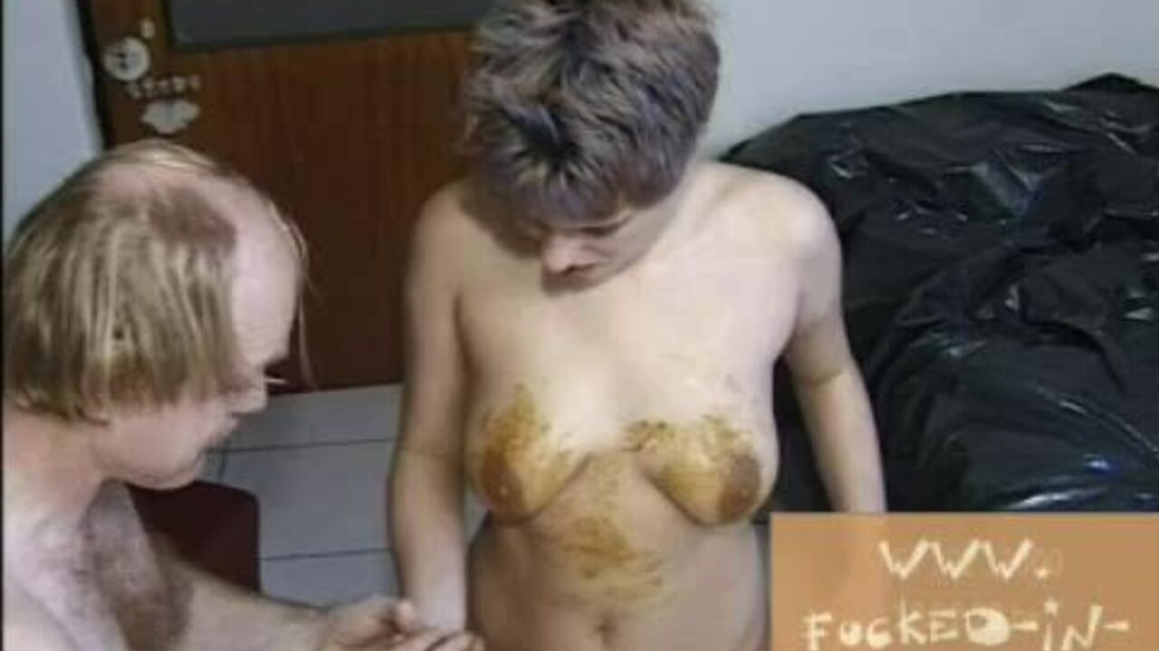 Watch these filthy sluts smearing their own pee in a kinky piss-and-shitting scene