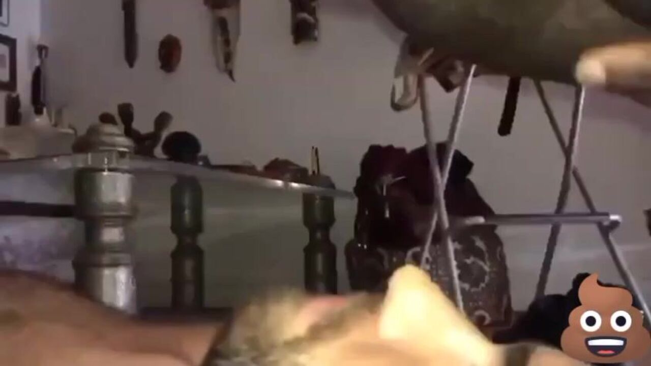 Watch this kinky guy stuff his scat with pleasure