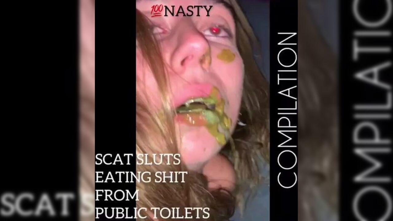 Compilation of filthy scat pig slobbering in the toilet with a toilet full of filthy filth