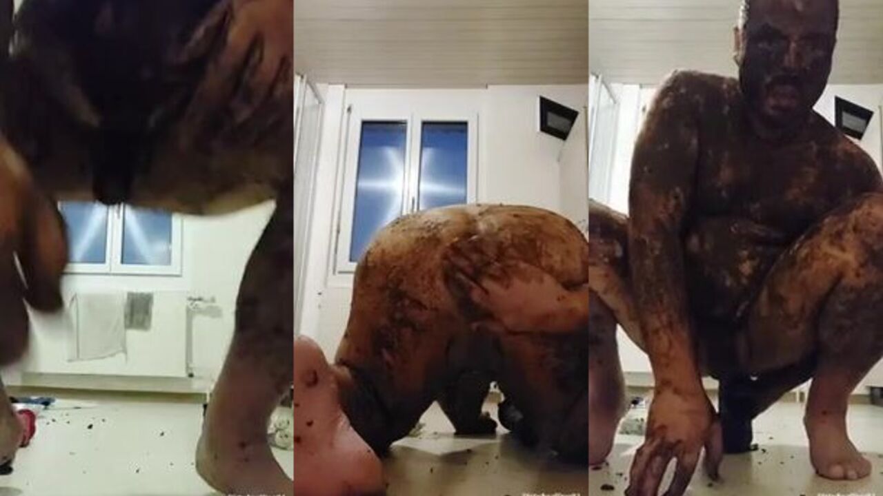 Get off with this scat porn-loving slut getting her ass drilled and smeared