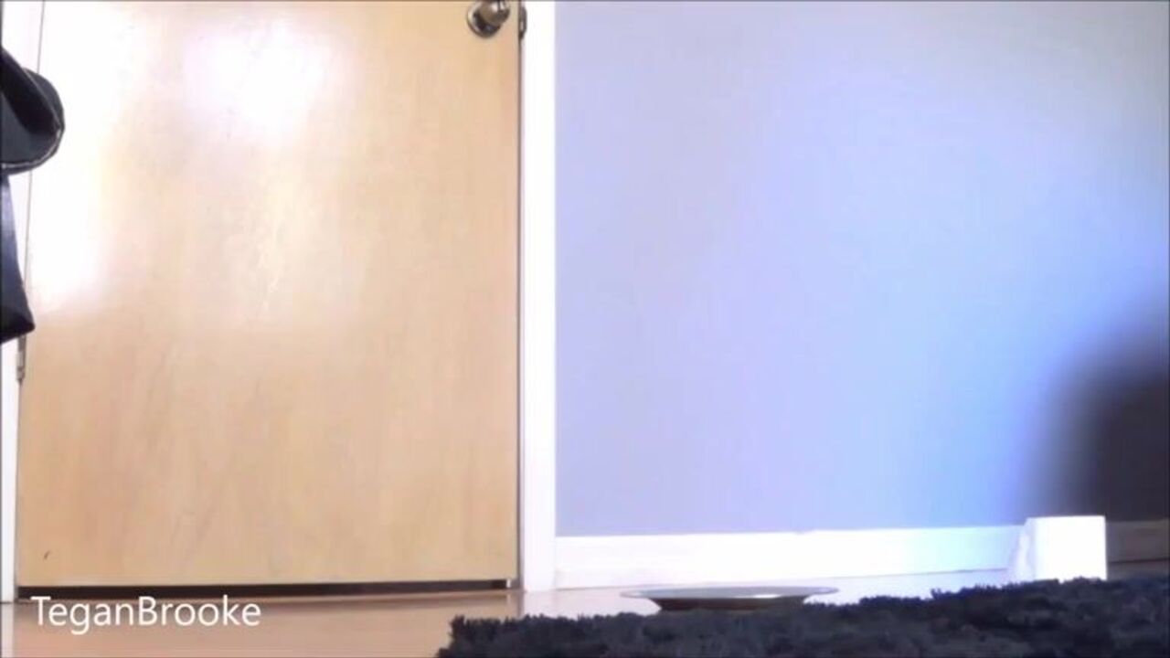 Watch gorgeous Tegan scat on a silver platter with her gorgeous boobs bouncing!
