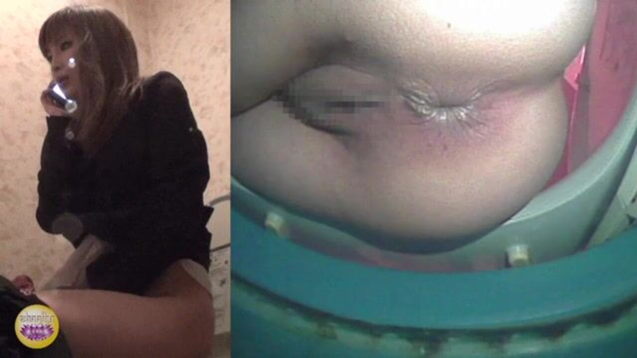 Filling up while talking on the phone with a dirty slut