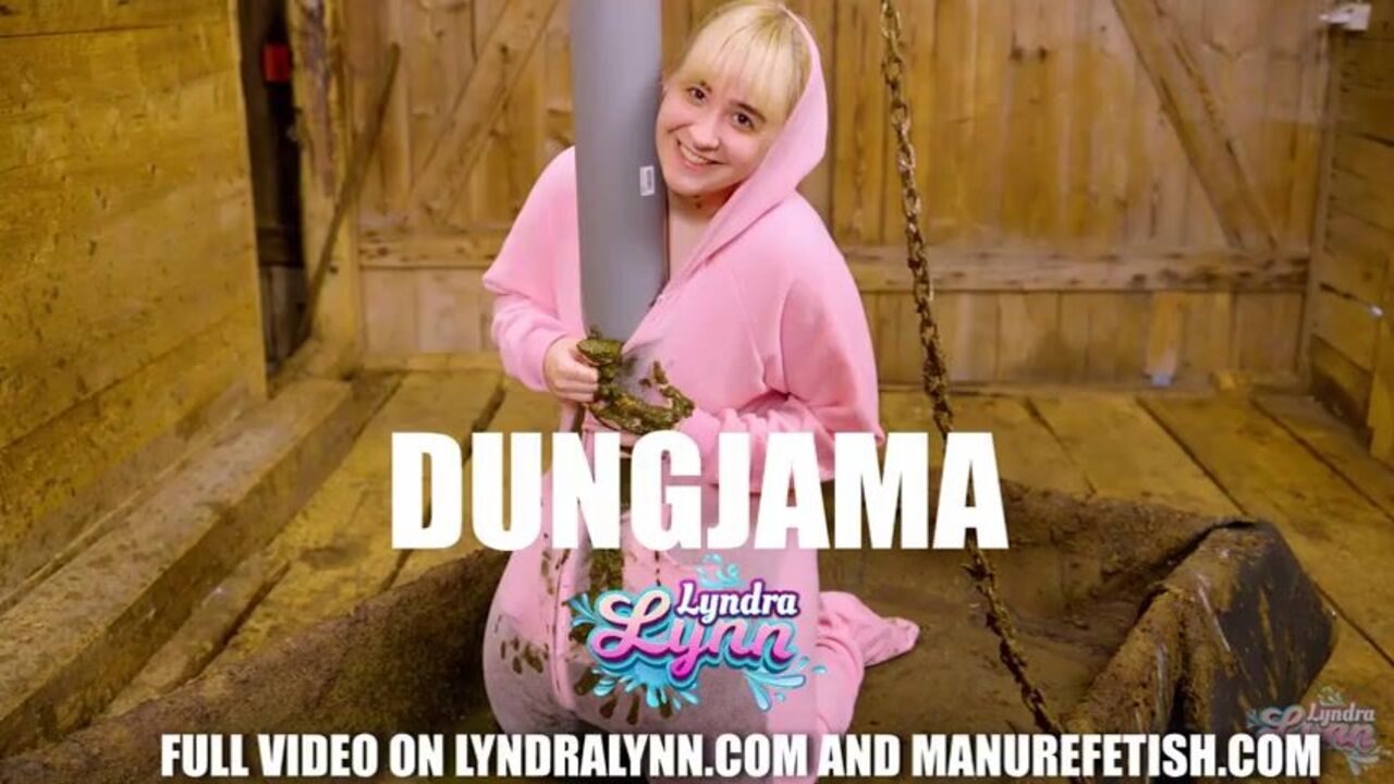 Lyndra, the German slut, gets her pussy stuffed with dungjama in her scat porn video