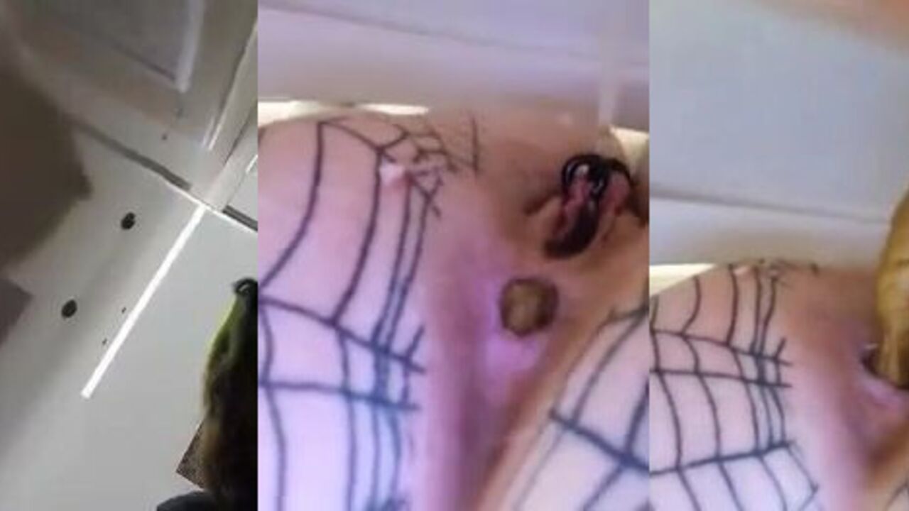 The last one: A wild scat porn video of a pathetic slave getting fucked hard