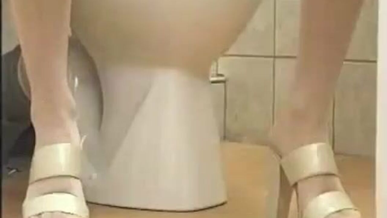 Kinky lesbian fanny Steel gets roughed up in a toilet