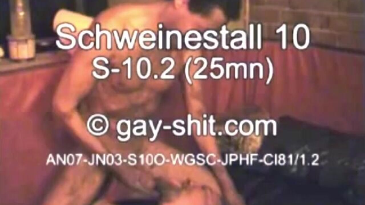 Watch this kinky scat porn video of a scat-loving dude getting his dick sucked in Schweinestall 10 S-102