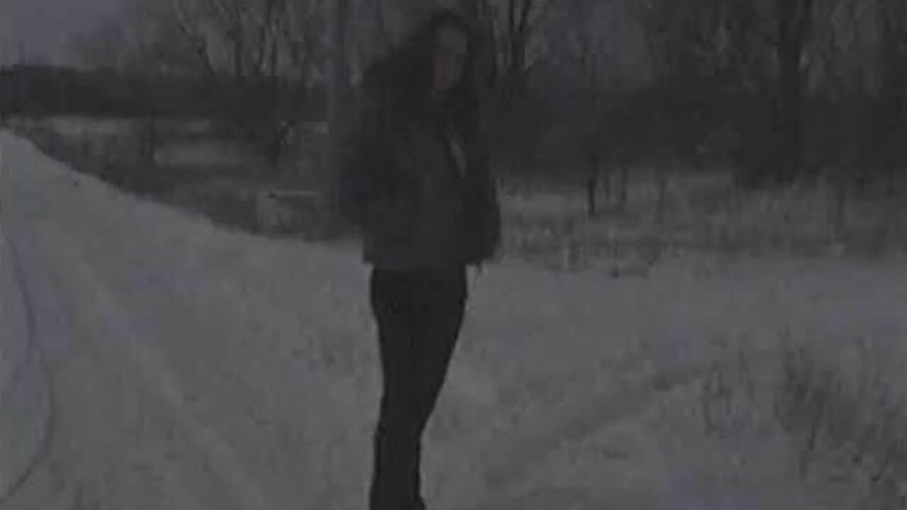 Nina's huge scat is a mess of snow and piss