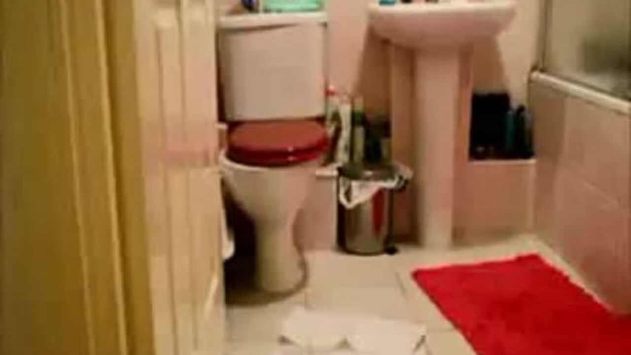 Misses Ebony slut scatting & playing in the toilet for you