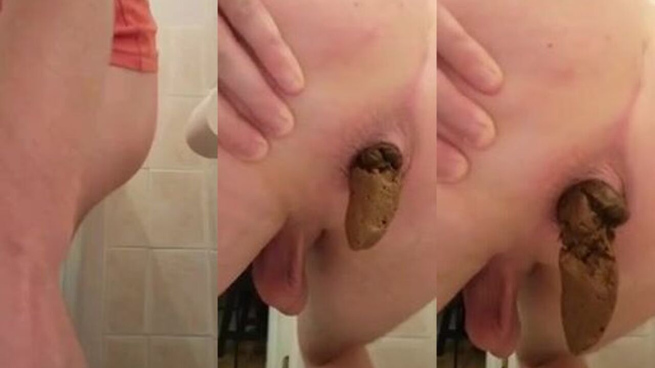 Watch this cute and kinky dude get off on his own scat fetish