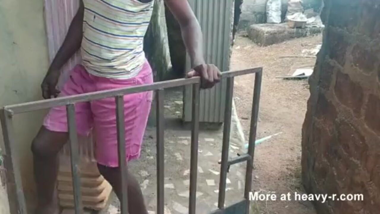 African whore with a scat fetish eats her own filth for cash