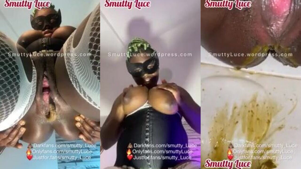 Watch this filthy ebony bitch scat and pee in front of your eyes in POV