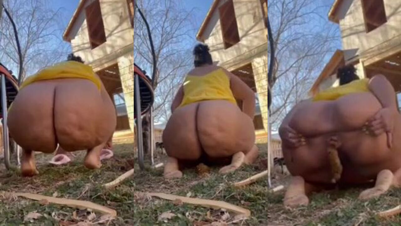 Watch this BBW scat in public like a pro