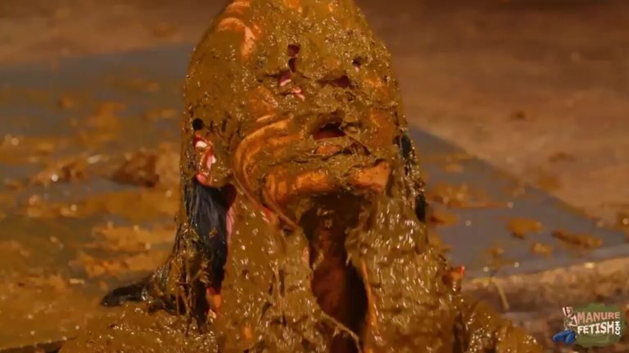 Betty's whole face drenched in scat and scat porn