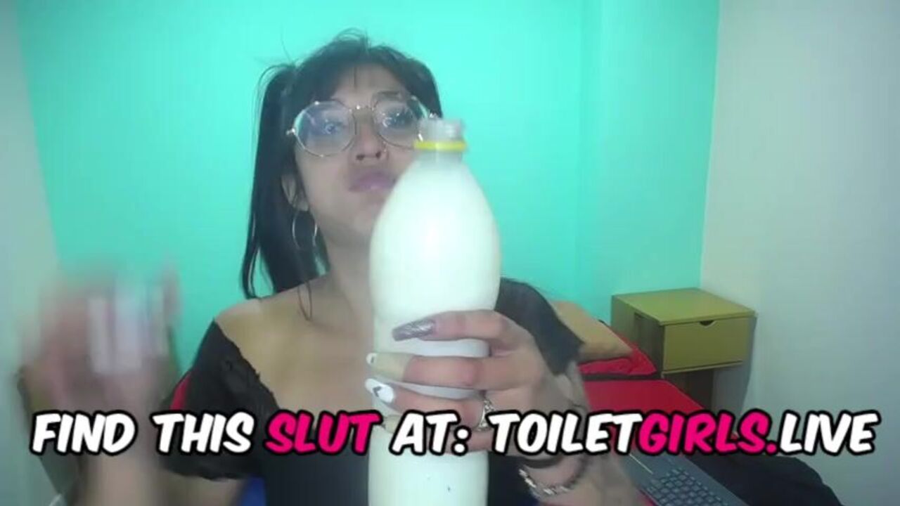 Latina drinks her own jizz in her vomit like a champ