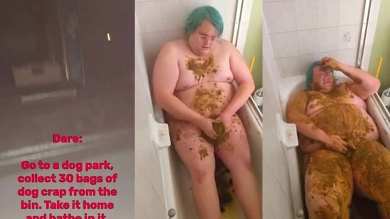 Watch Sissy Bathe in 10Lbs of Scat & Get Grossed Out!