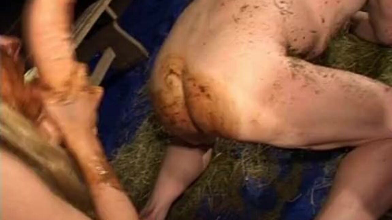 Watch this filthy slut eat her own scat and get her ass drilled hard