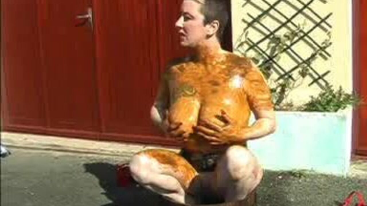 Watch this filthy slut scat and get dominated in scat porn video