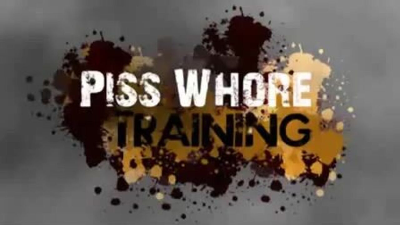 Watch this filthy slut learn to take a piss like a pro!