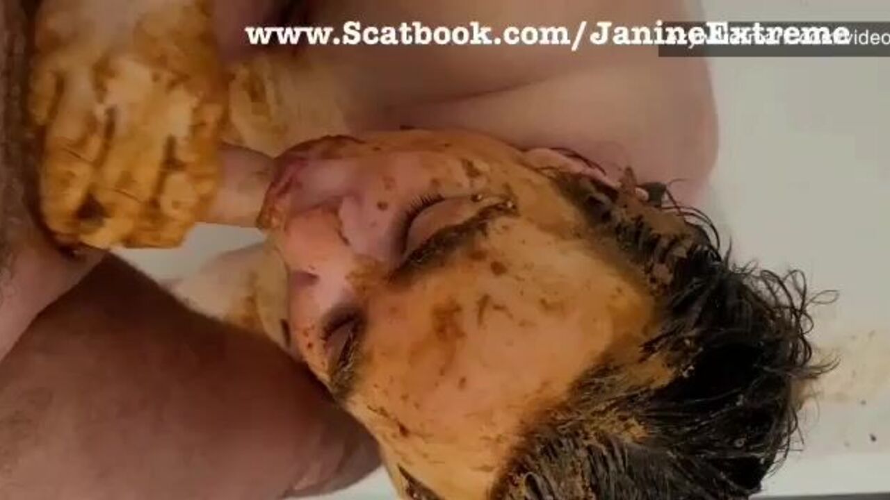 Watch this dirty slut scat and gulp down every last drop of jizz